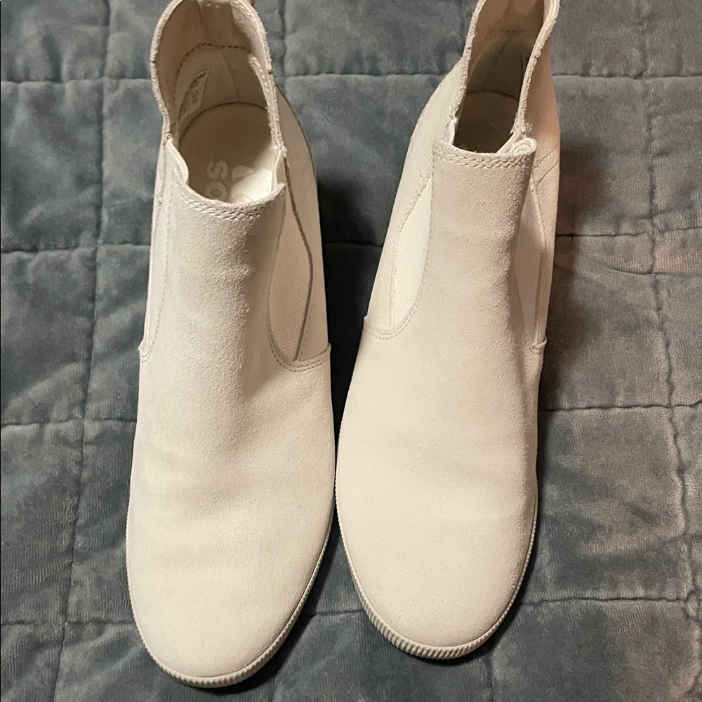 Sorel Cream Ankle Booties